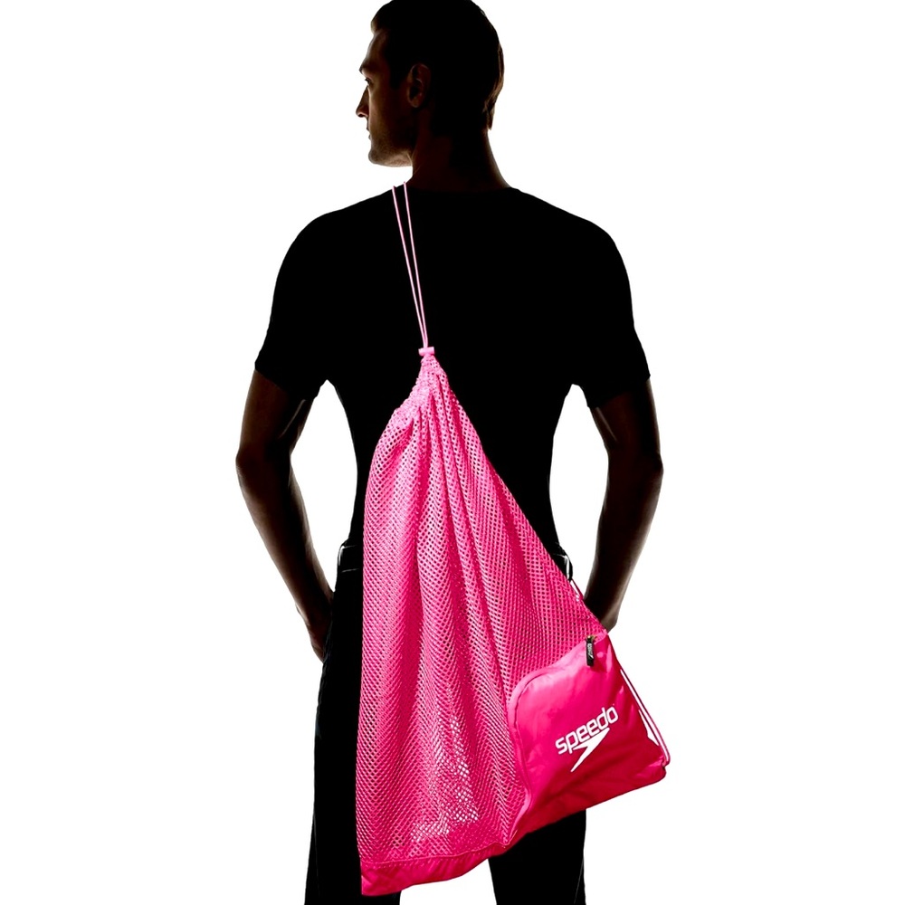 SPEEDO Unisex Ventilator Mesh Swim Gear Bag (Fuchsia)